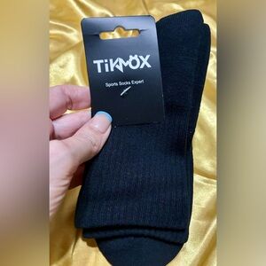 Black Athletic Crew Socks for Men
